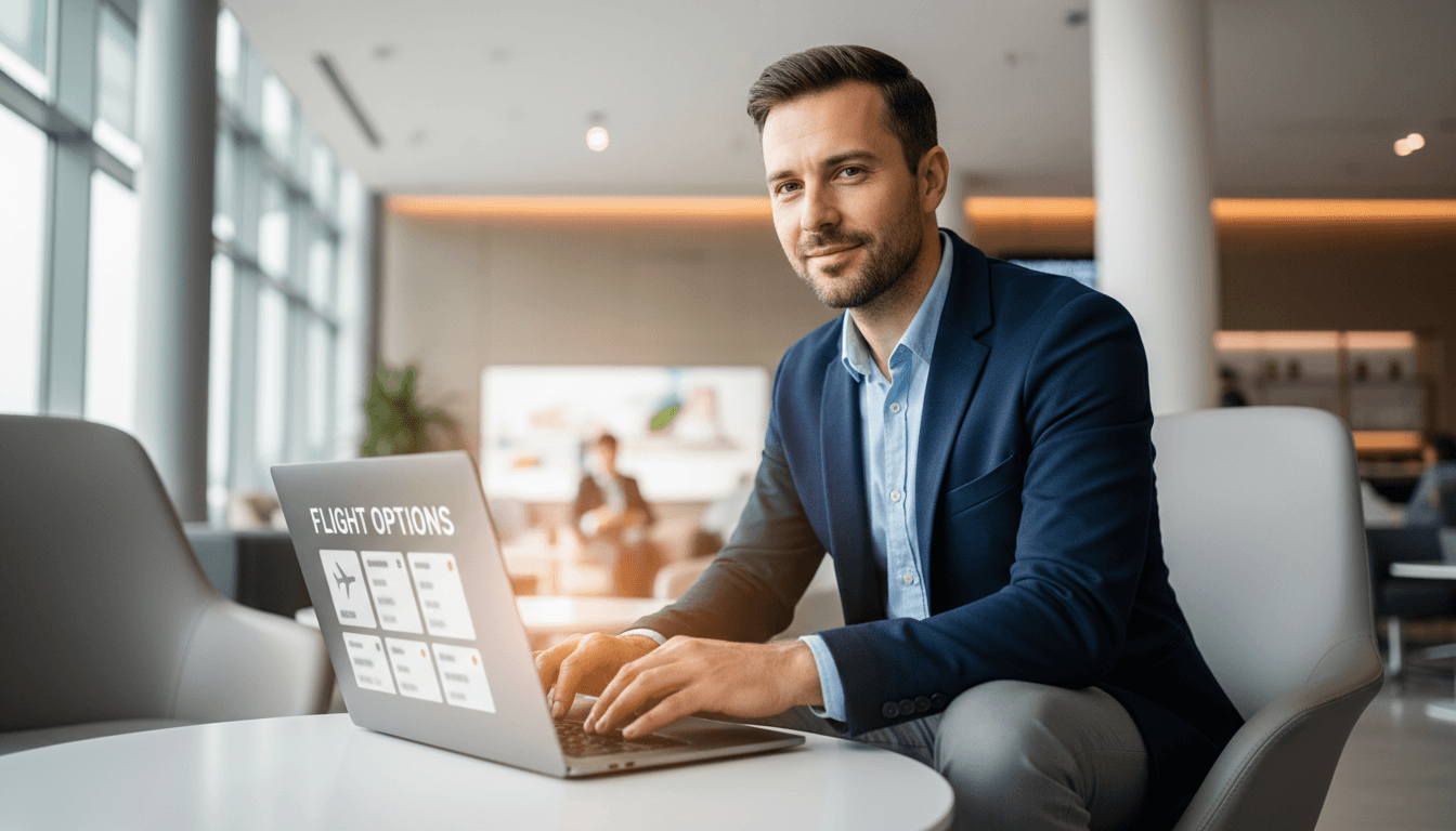 Traveler booking travel with confidence using MileXchange